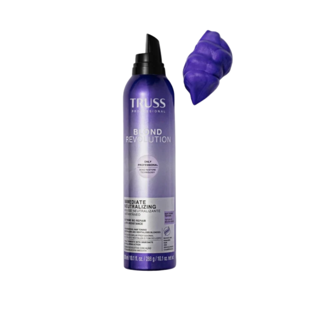 TRUSS Blond Revolution Mousse can with violet foam