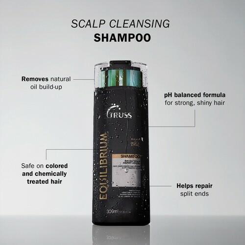 TRUSS Equilibrium Shampoo for Oily Hair, Itchy Scalp Treatment 10.14 OZ