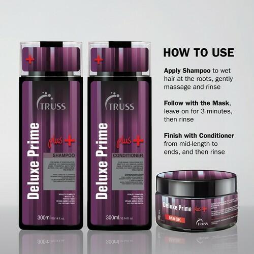 TRUSS Deluxe Prime Plus Mask Deep Conditioning Mask for Damaged Hair, 6.35 OZ