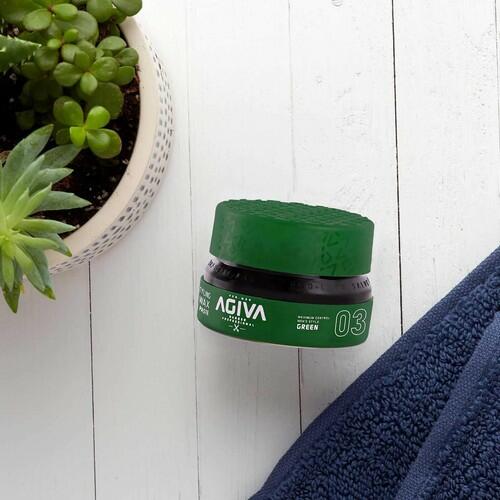 Agiva Hair Styling Clay Wax 03 Strong Hold Matte Look Plus Keratin Formula 6oz