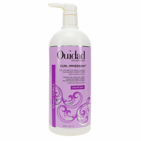 OUIDAD Kinky Curls Curl Immersion No-Lather Coconut Cream Cleansing Conditioner