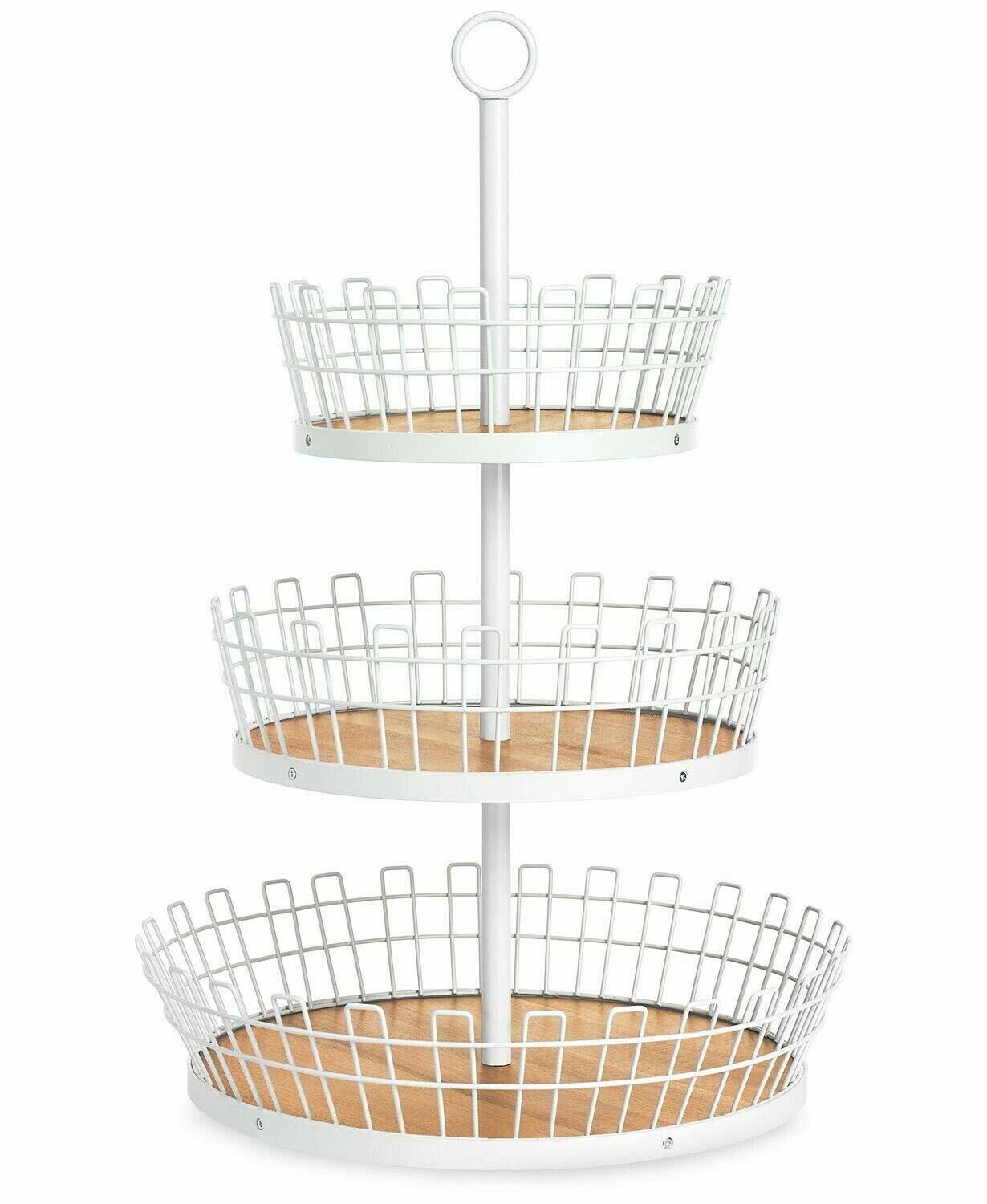 Martha Stewart Collection 3-Tiered Gray Basket, Created for Macys