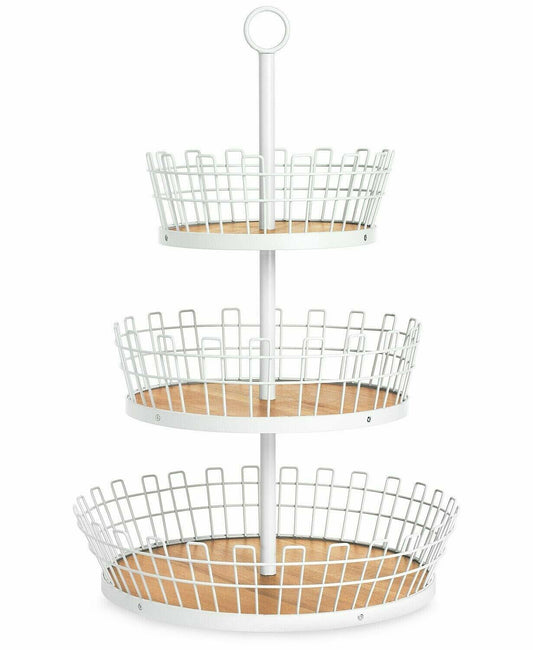 Martha Stewart Collection 3-Tiered Gray Basket, Created for Macys