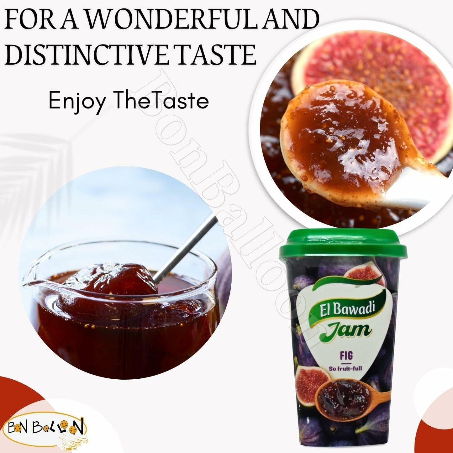 El Bawadi Jam Fig Egyptian Halal Pure Natural a Sweet Tasting Snack Egypt Arab