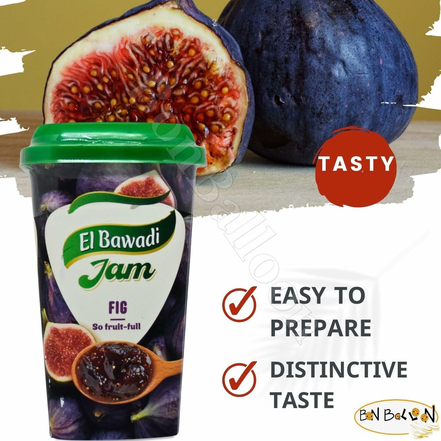 El Bawadi Jam Fig Egyptian Halal Pure Natural a Sweet Tasting Snack Egypt Arab
