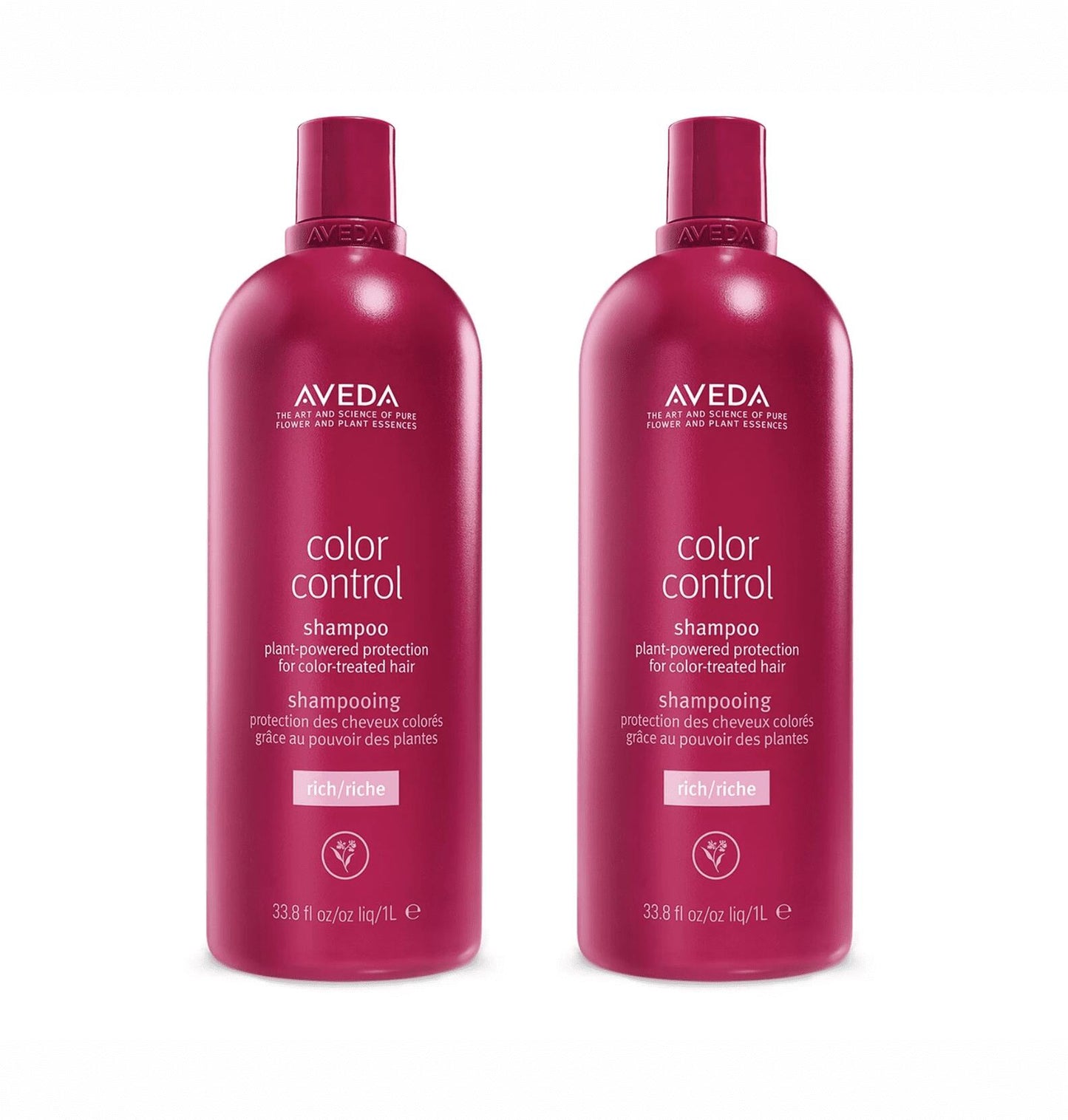 Aveda Color Control Rich Shampoo with Free Pump 33.8 fl oz (pack of 2)