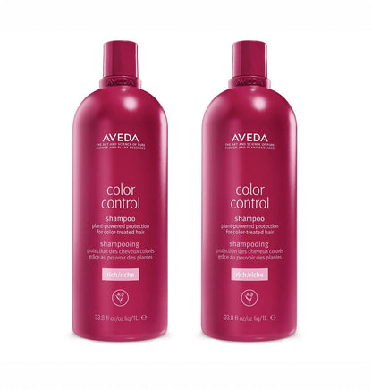 Aveda Color Control Rich Shampoo with Free Pump 33.8 fl oz (pack of 2)
