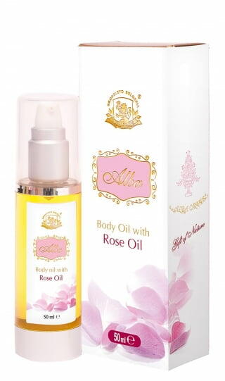 Alba Body Oil with Pure Bulgarian Rose Oil 50 Ml