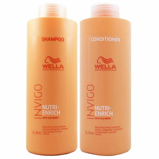 Wella Invigo Nutri-Enrich Deep Nourishing Shampoo and Conditioner Liter Duo 33.8