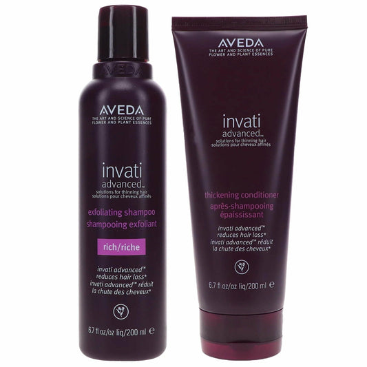 Aveda Invati Advanced Exfoliating Rich Shampoo and Thickening Conditioner Set