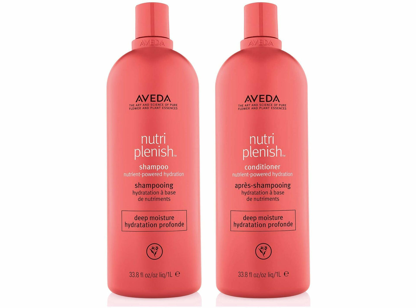 Aveda Nutriplenish Deep Moisture Shampoo and Conditioner 33.8 oz Liter Duo