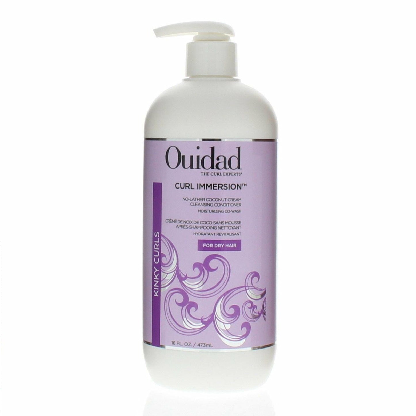 OUIDAD Kinky Curls Curl Immersion No-Lather Coconut Cream Cleansing Conditioner