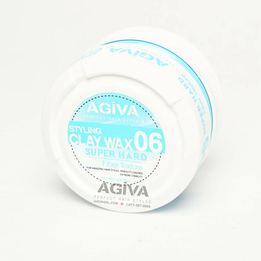 Agiva Hair Styling Fiber Clay Texture Wax 06 Medium Hold Perfect Control Natural Finish 6oz