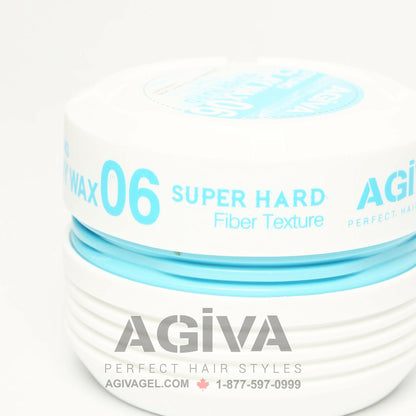 Agiva Hair Styling Fiber Clay Texture Wax 06 Medium Hold Perfect Control Natural Finish 6oz