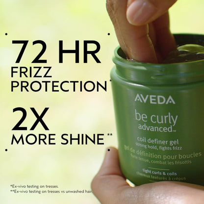 Aveda Be Curly Advanced Coil Definer Gel, Strong Hold Gel for Coily Hair, 8.8 OZ