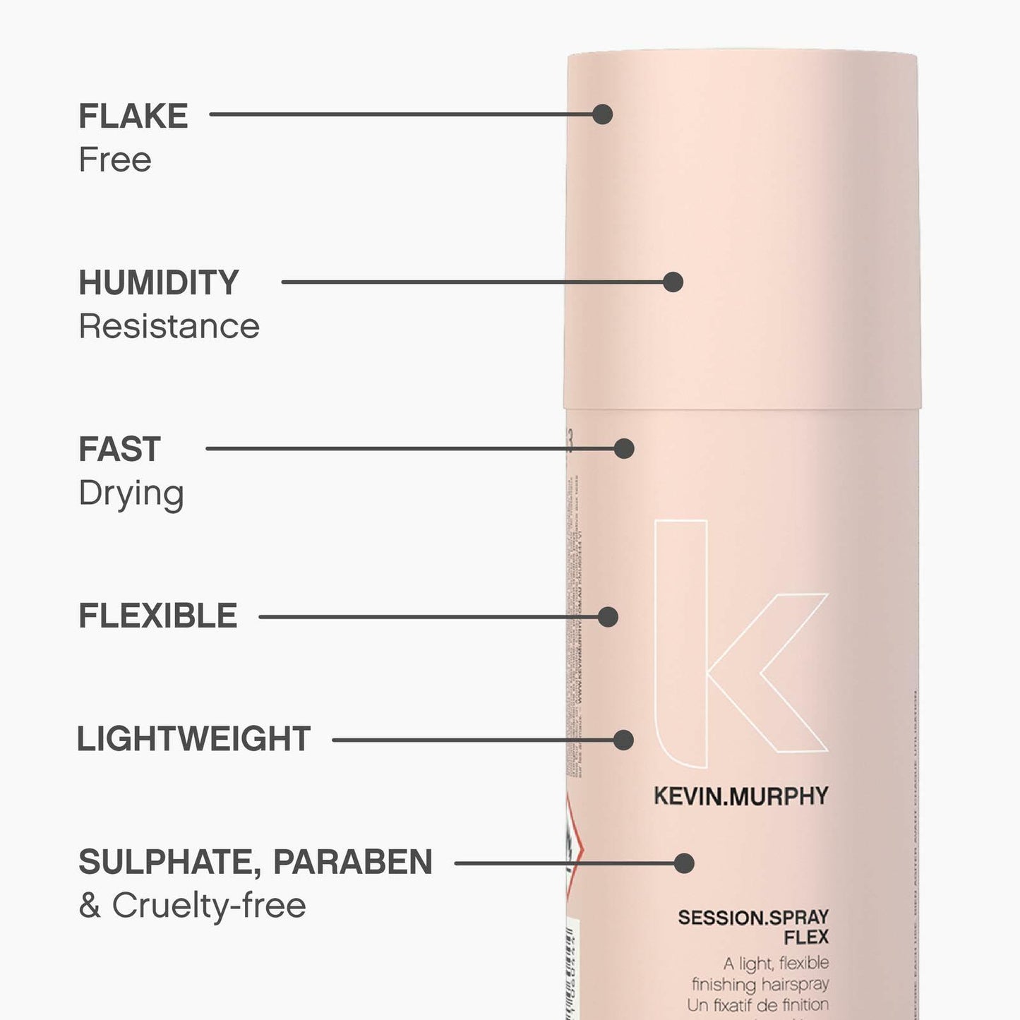 KEVIN.MURPHY SESSION.SPRAY FLEX, Lightweight Finishing Hair Spray, 100 mL