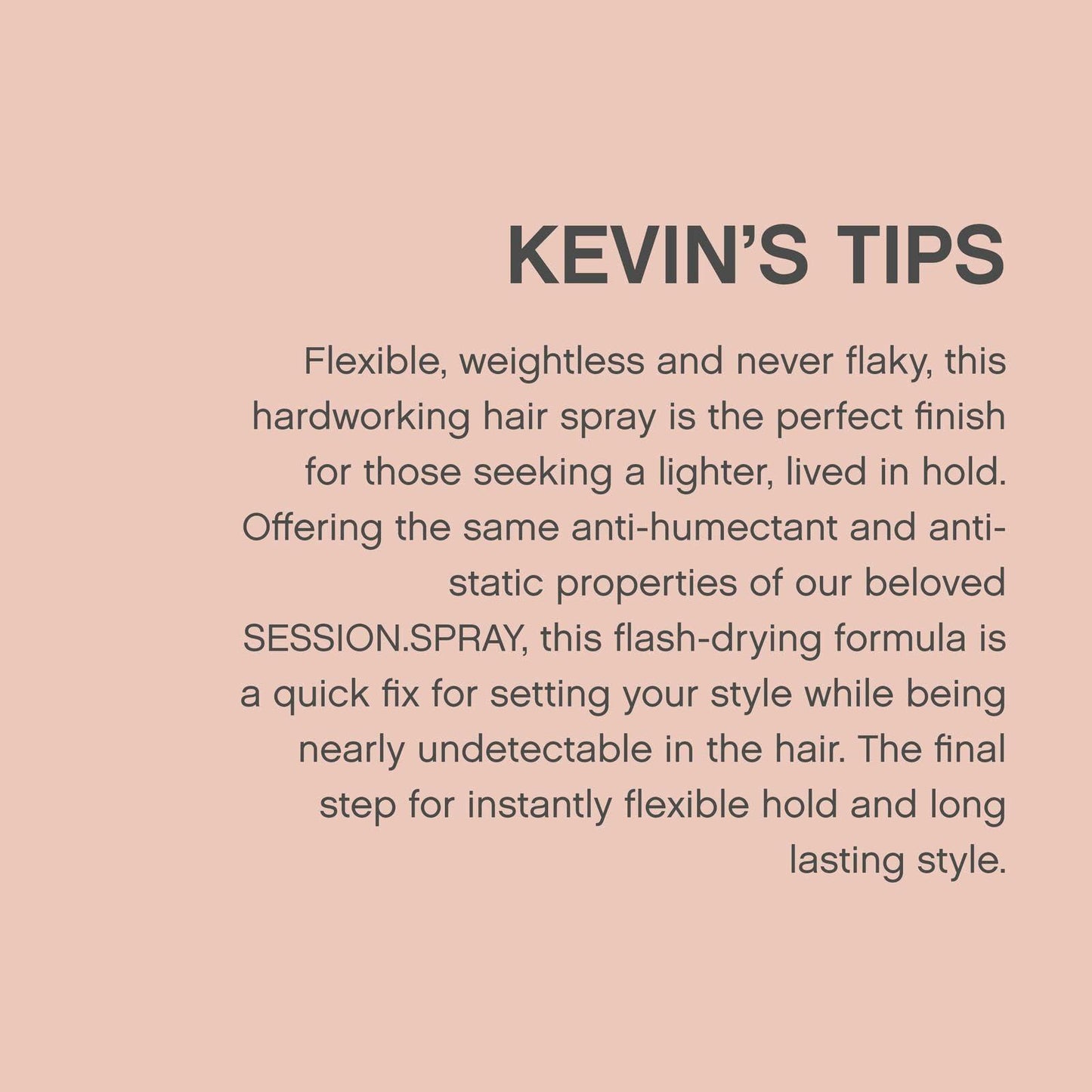 KEVIN.MURPHY SESSION.SPRAY FLEX, Lightweight Finishing Hair Spray, 100 mL