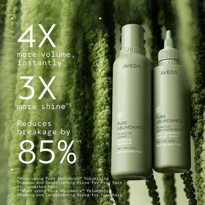 Aveda Pure Abundance Shampoo + Conditioning Rinse Full Size Set | Lightweight Volumizing Shampoo + Conditioner For Fine Hair | Vegan | 5 Fl Oz