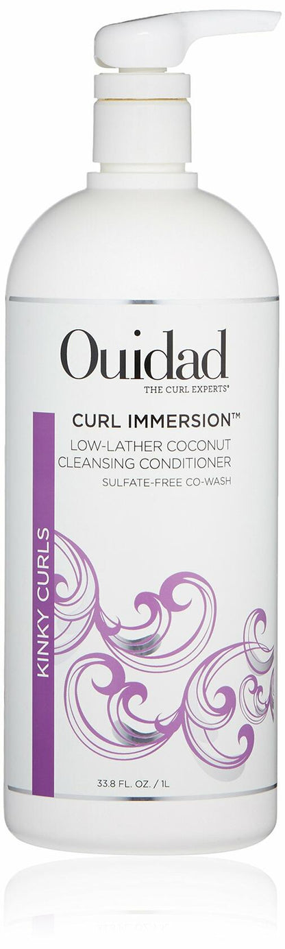 OUIDAD Kinky Curls Curl Immersion Low-Lather Coconut Cleansing Conditioner 33.8