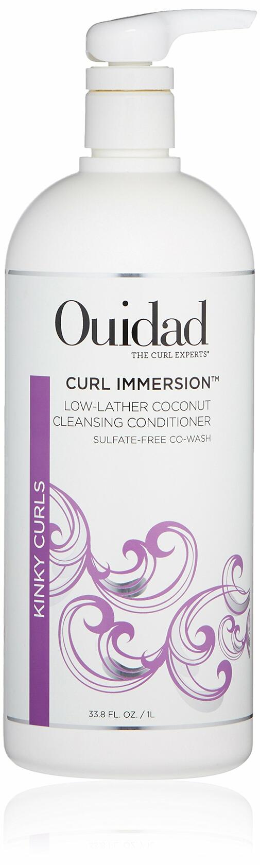OUIDAD Kinky Curls Curl Immersion Low-Lather Coconut Cleansing Conditioner 33.8
