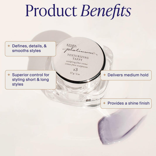 Kenra Professional Platinum Texturizing Taffy 13, Styling Fiber Crème 2 fl. Oz
