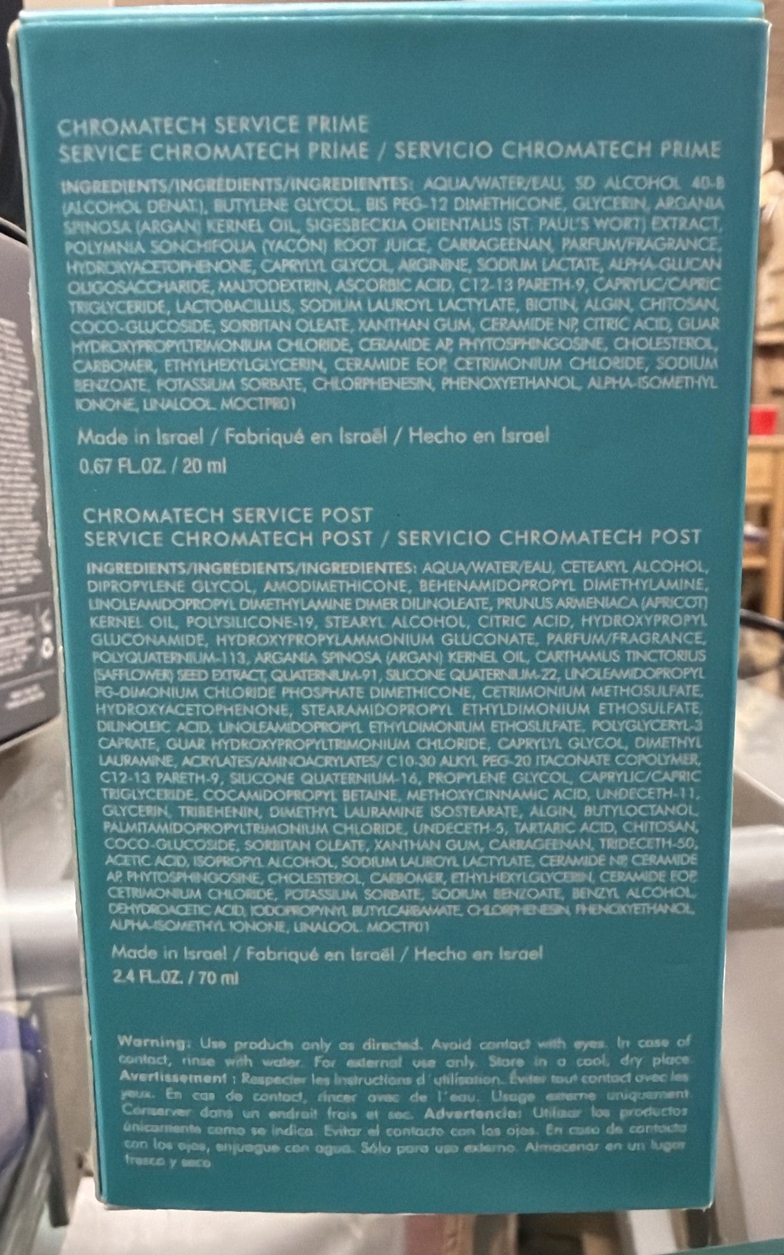 Moroccanoil ChromaTech Service Professional Sample Kit - Prime 20 ml + Post 70 ml Color Service Duo
