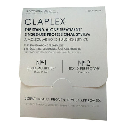 Olaplex Stand-Alone Treatment single-use packette No.1 and No.2, front