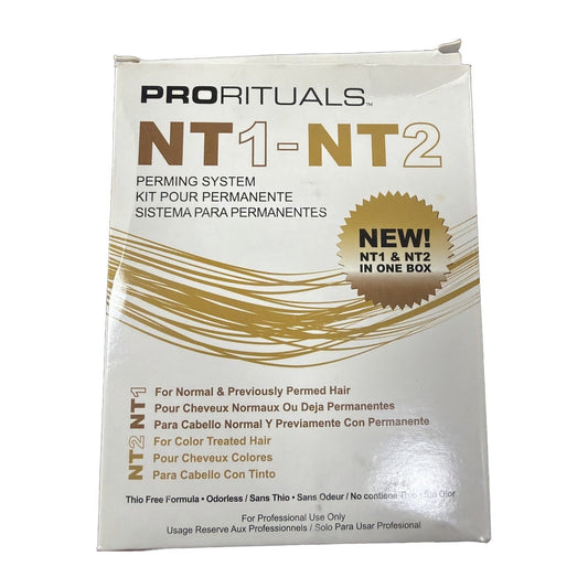 ProRituals NT1-NT2 Perming System - Thio-Free, Odorless Perm Kit for Normal, Previously Permed and Color Treated Hair